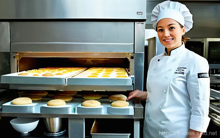 디저트 전문가의 시간 관리 기술 - **Prompt:** A female pastry chef, in her late 30s, with a focused and determined expression, meticul...