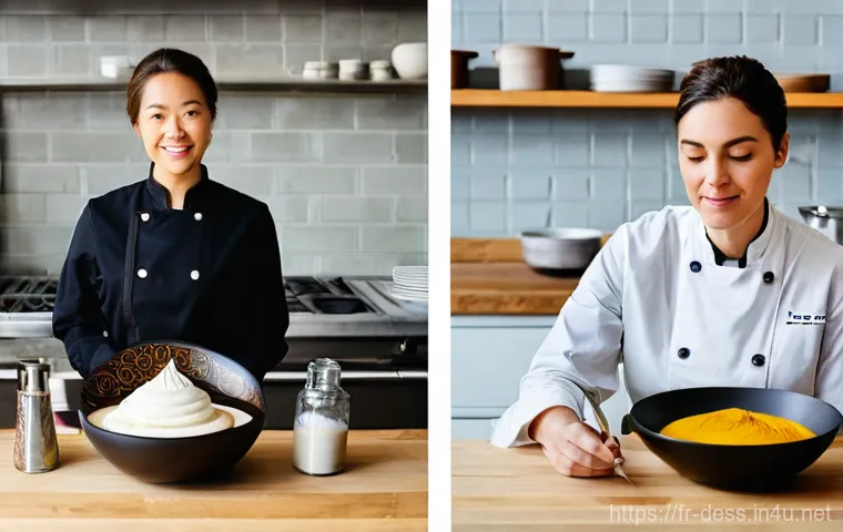 디저트 전문가의 시간 관리 기술 - **Prompt:** A female pastry chef, in her mid-30s, with a thoughtful and strategic expression, standi...