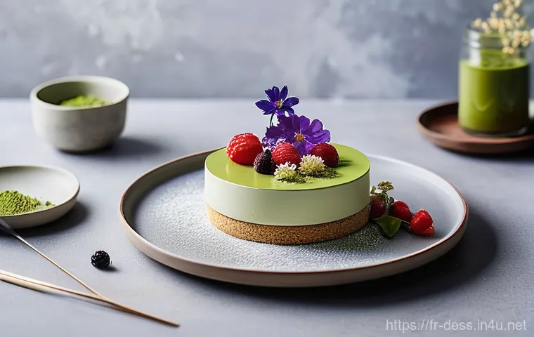 디저트 전문가가 되기 위한 학습 자료 추천 - **The Artisan Pâtissier's Focused Craft:** A close-up shot of a skilled French female pâtissier, mid...