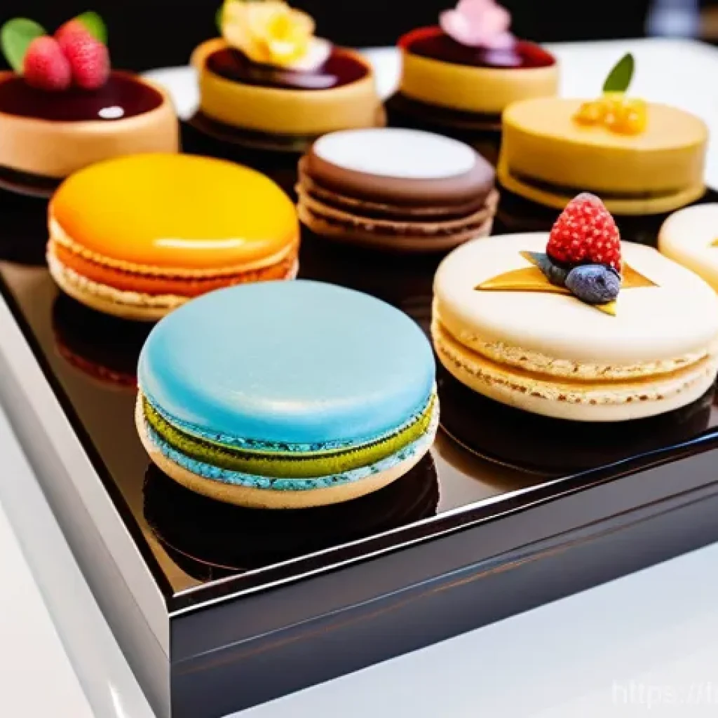 디저트 전문가의 진로 확장 가능성 - **Prompt for Luxury Plant-Based & Gluten-Free Patisserie Display:**
"A sophisticated, brightly l...