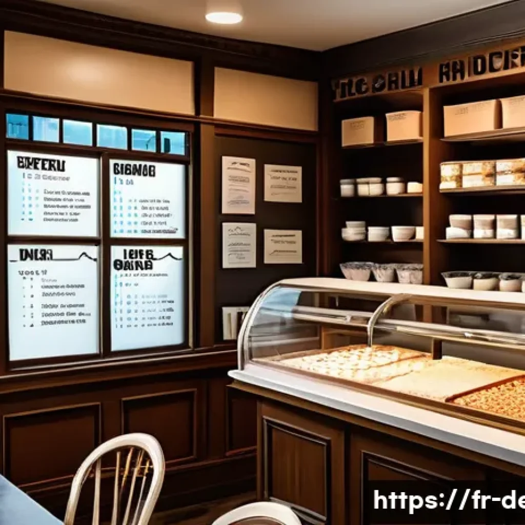 디저트 전문가의 재고 관리 팁 - A cozy French pastry shop interior showcasing a well-organized supply area with labeled airtight con...