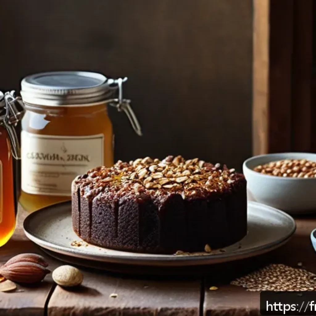 디저트 전문가의 건강한 디저트 개발법 - A rustic French kitchen scene featuring a wooden table with an assortment of healthy dessert ingredi...